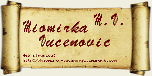 Miomirka Vučenović vizit kartica